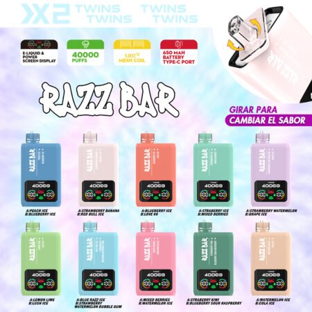 razz bar 40000 twins double flavor switch disposable vape