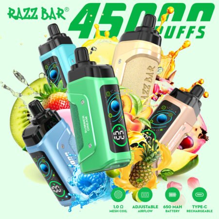 razz bar 45k rechargeable vape wholesale box packaging