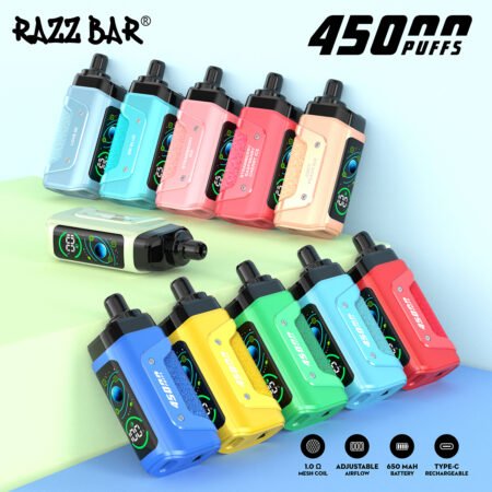 razz bar 45000 puff cherry cola disposable vape pod