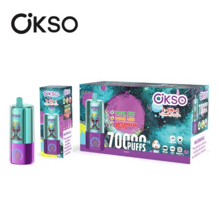 OKSO 3in1 70K Disposable Vape Box Packaging