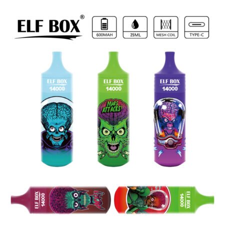 ELF BOX RGB 14000pro disposable vape front view