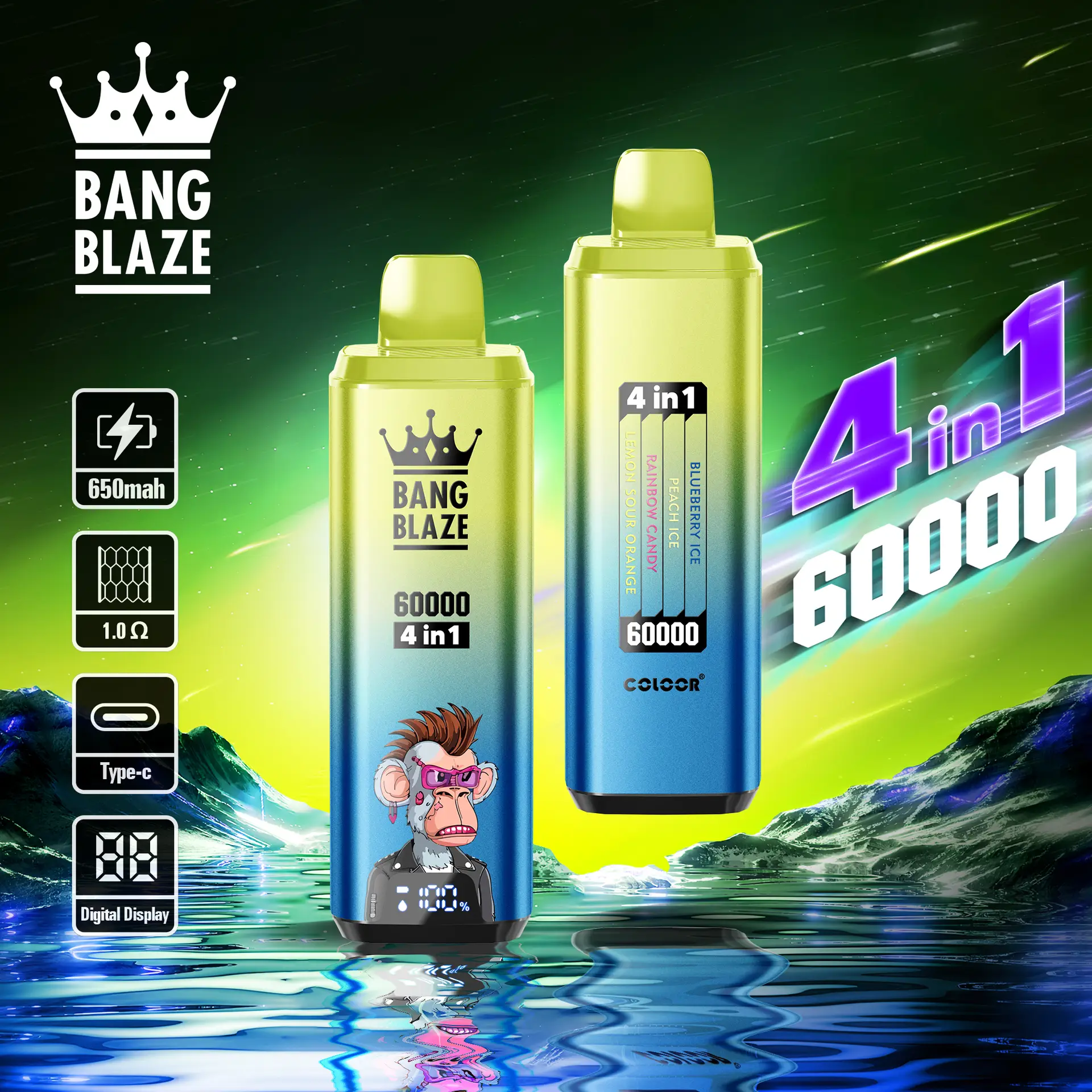 Bang King 60K disposable vape 60000 puffs 4-in-1