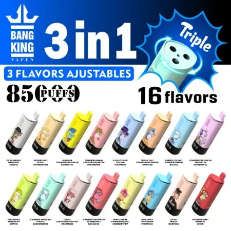 Bang King 85K disposable vape triple flavor 85000 puffs