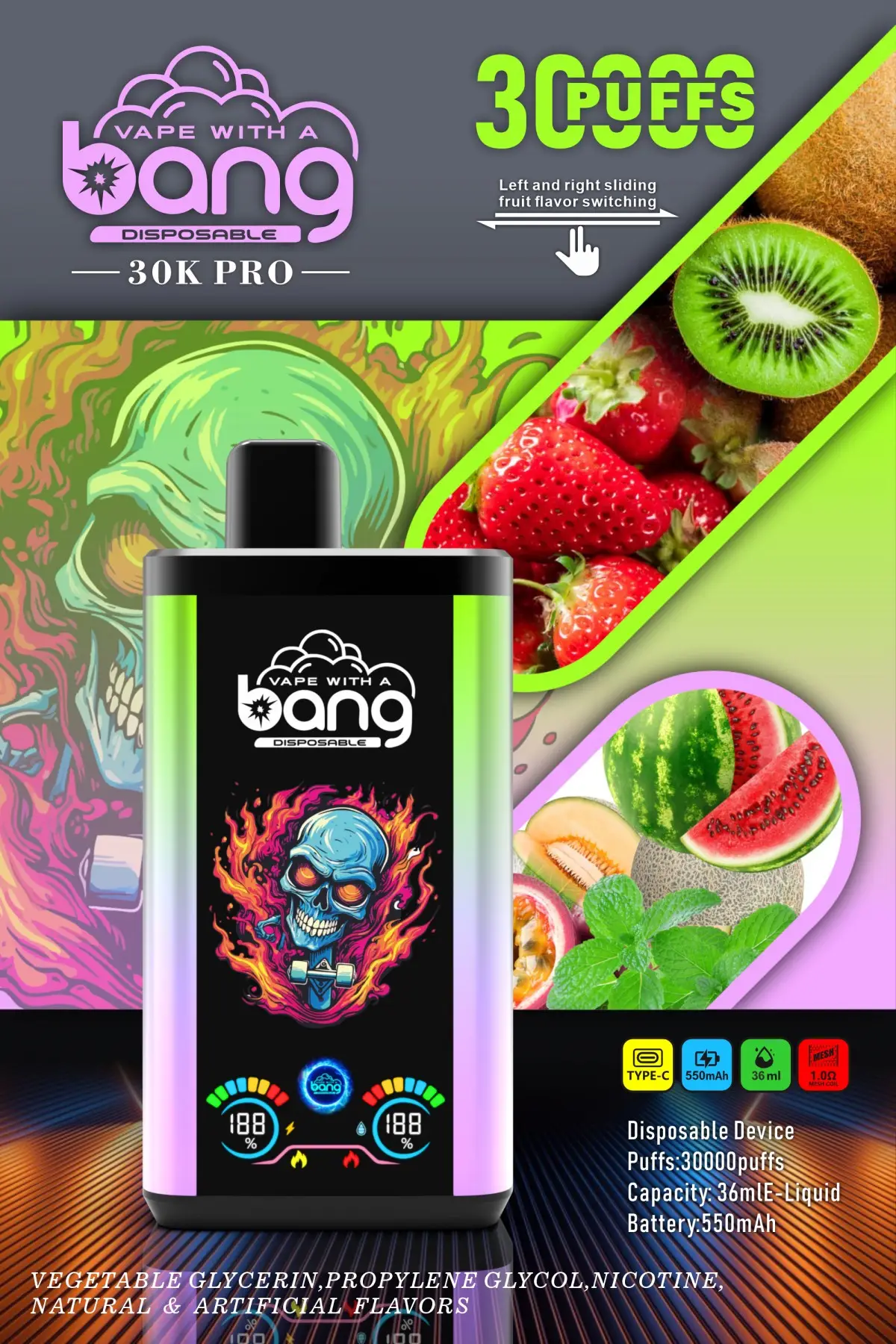 Bang King 30000 pro puffs rechargeable e-cigarette