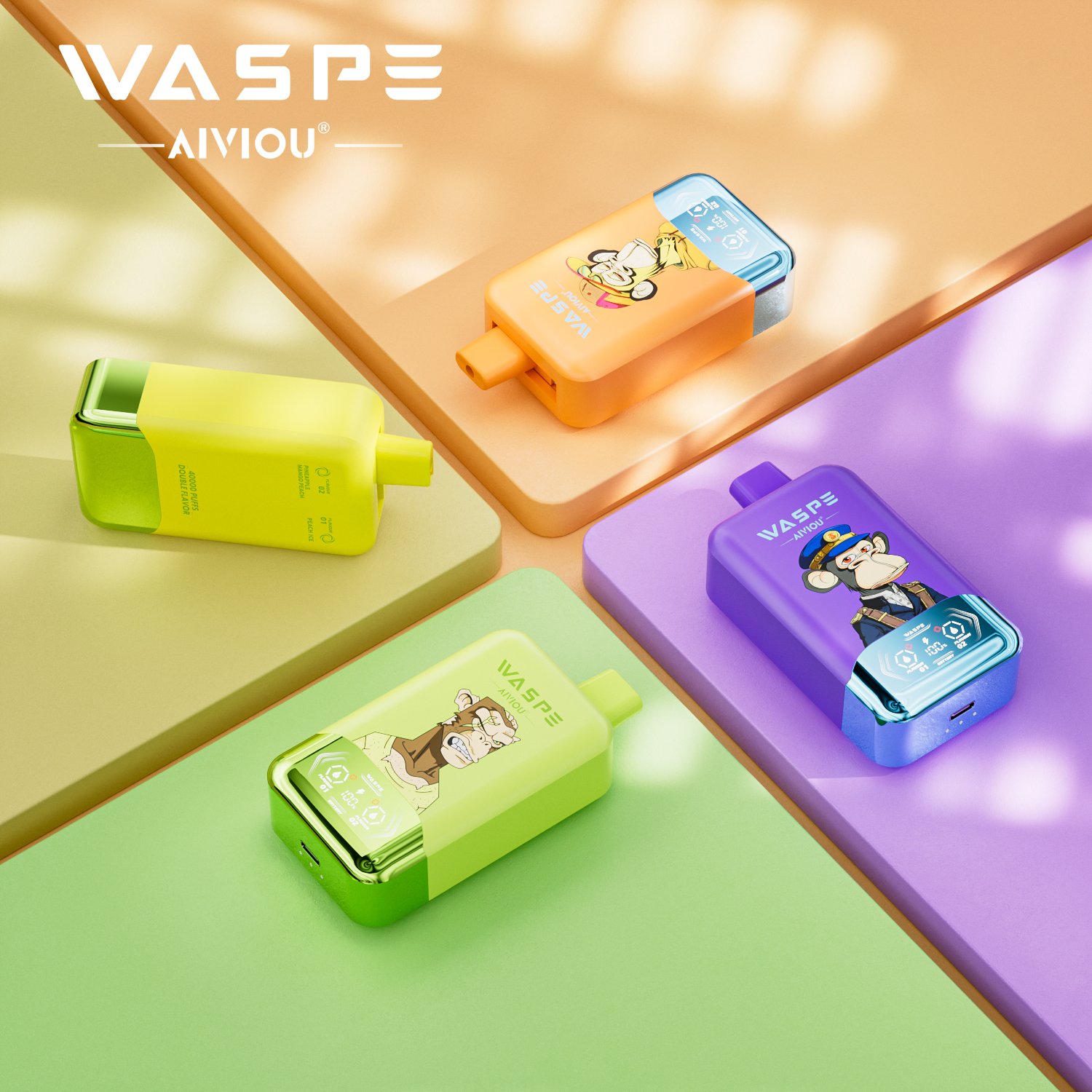 WASPE 40000 double flavor disposable vape box