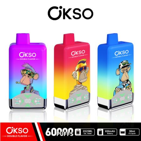 Rechargeable OKSO 60K disposable e-cigarette with Type-C charging