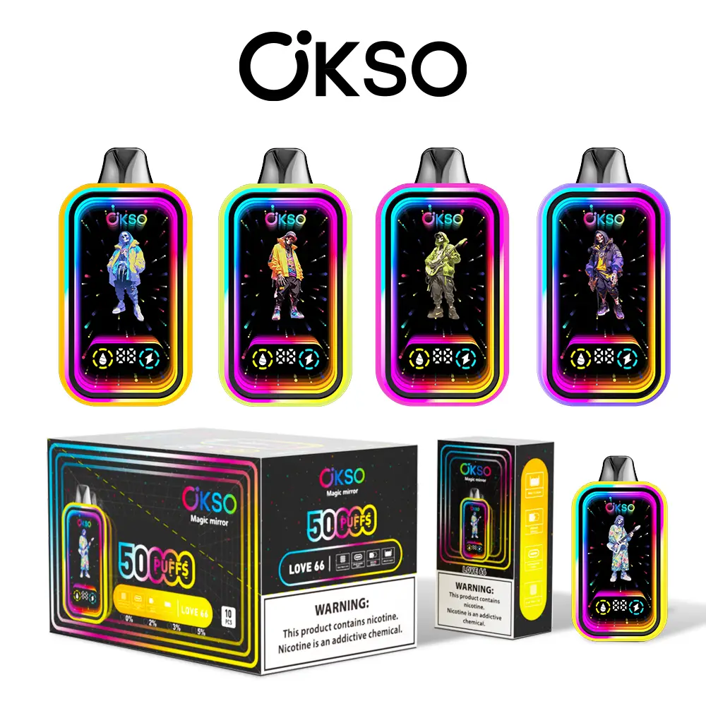 Stylish Mirror Screen Vape OKSO Magic Mirror 50K with RGB LED