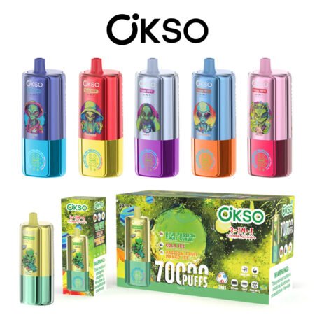 OKSO 3in1 70K Mesh Coil Vape with LED Screen Display