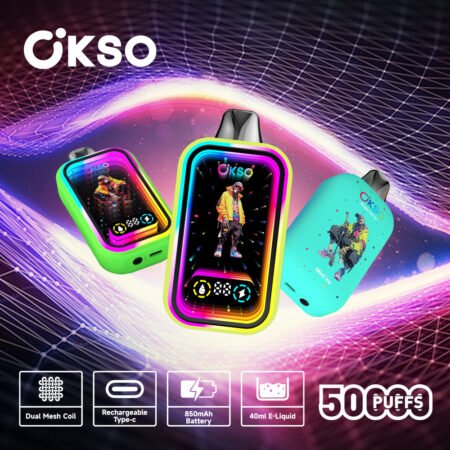 Rechargeable OKSO Magic Mirror 50K Vape with Type-C Charging