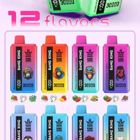Bang King 30K flavor options disposable vape device