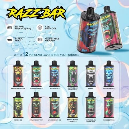 razz bar 15k rechargeable vape pen wholesale packaging
