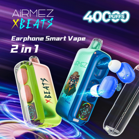 Airmez Xbeat 40K vape with built-in Hi-Fi headphones