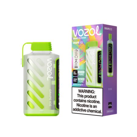 vozol gear power 20000 puff grape ice flavor