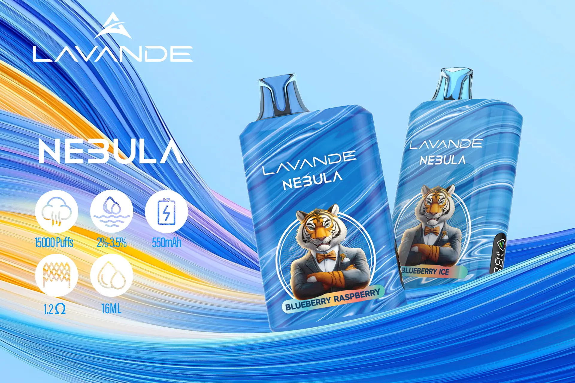 Handy vape Lavande NEBULA 15K for MTL vaping