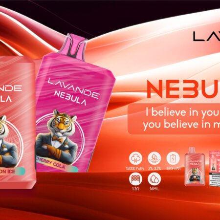 LED screen display of Lavande NEBULA 15000 disposable e-cigarette