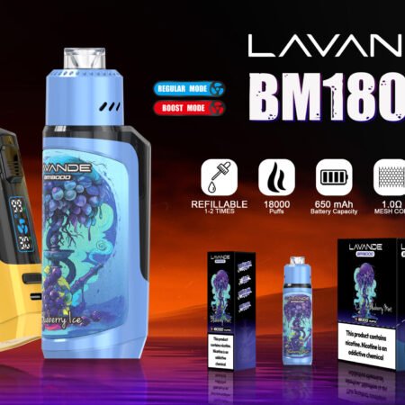 Lavande BM 18000 rechargeable disposable vape with Type-C charging