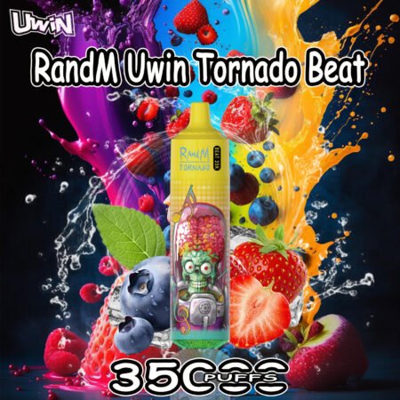 Uwin RandM Tornado Beat 35K disposable vape with RGB lights
