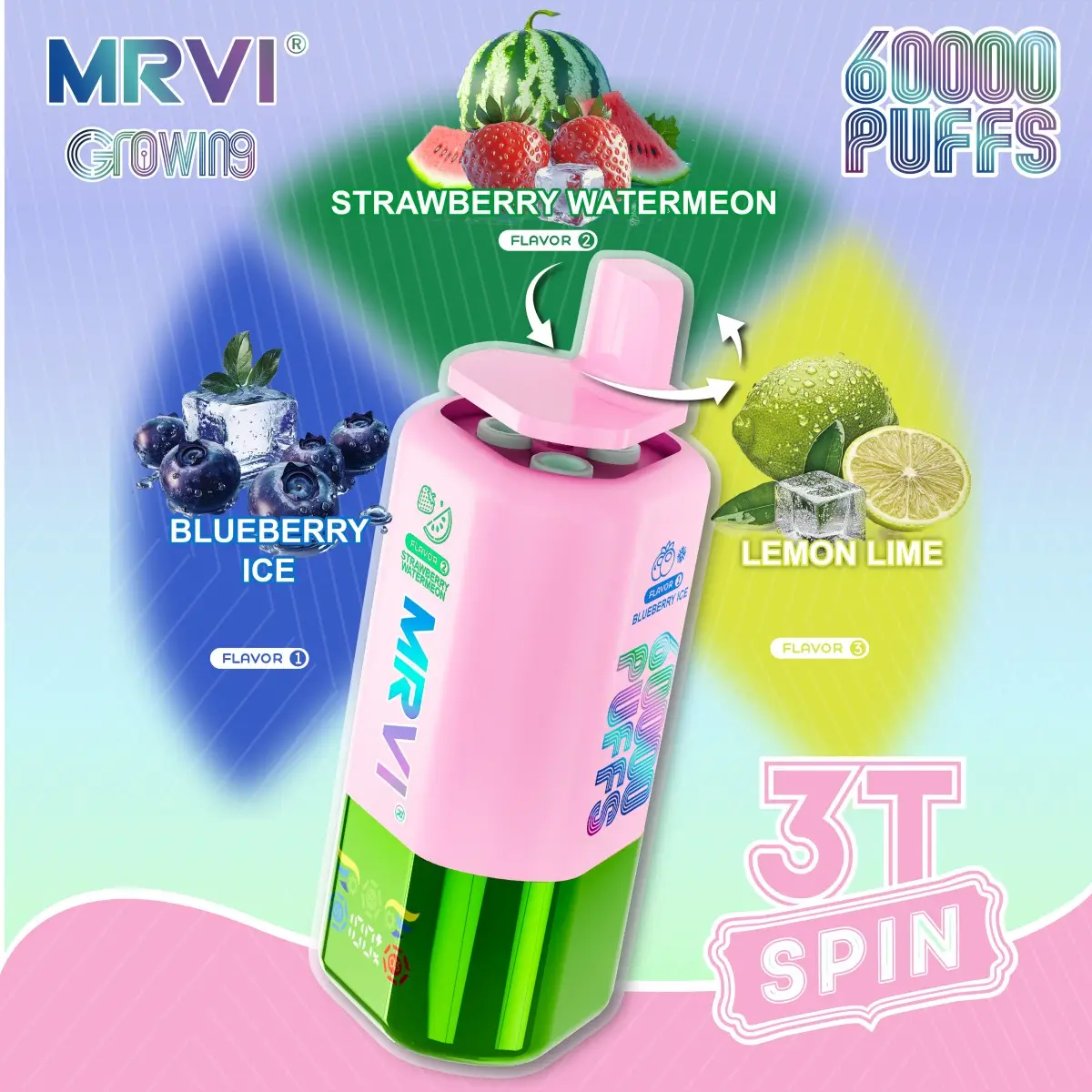 MRVI 60K tropical mix mango ice strawberry ice cream vape