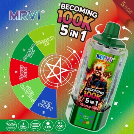 MRVI 100K rainbow candy 5-in-1 flavor vape
