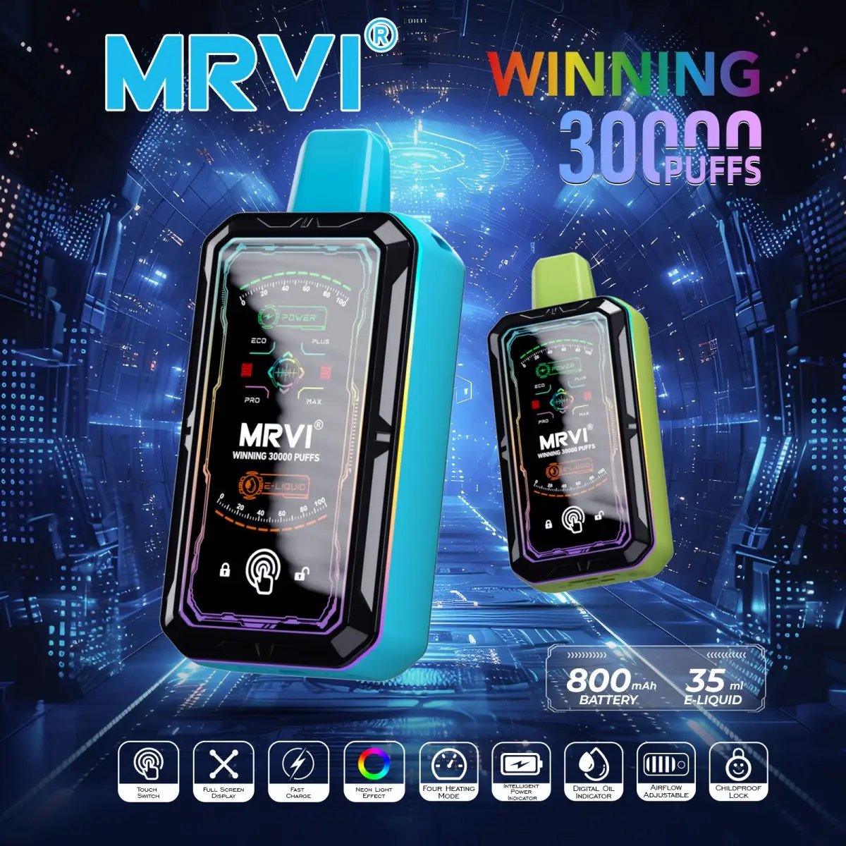 MRVI 30K vape stylish touch switch interface