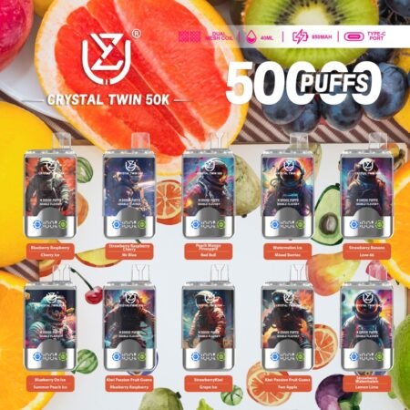 UZY 50K Disposable Vape Blueberry On Ice Summer Peach Ice Flavor