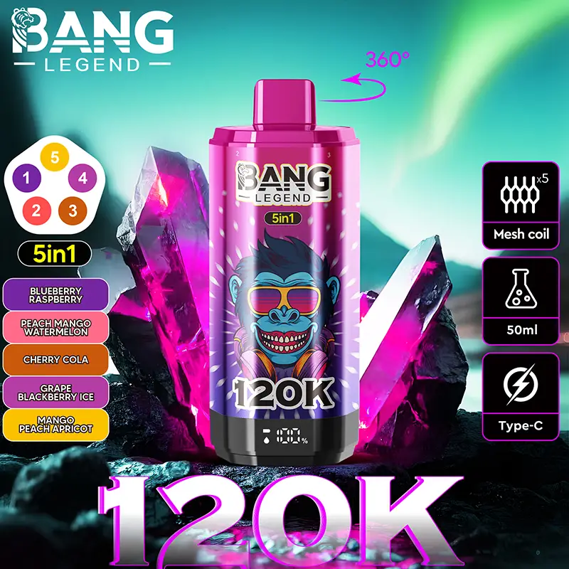 Bang Legend 120K Puff 5in1 Flavor Selector